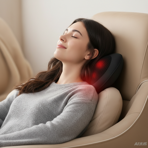 Coussin massant nuque et épaules chauffant, détente cervicale